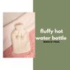 Garden Mile 2 L Natural Rubber Hot Water Bottle with Arran Knit Faux Fur Cover view 4