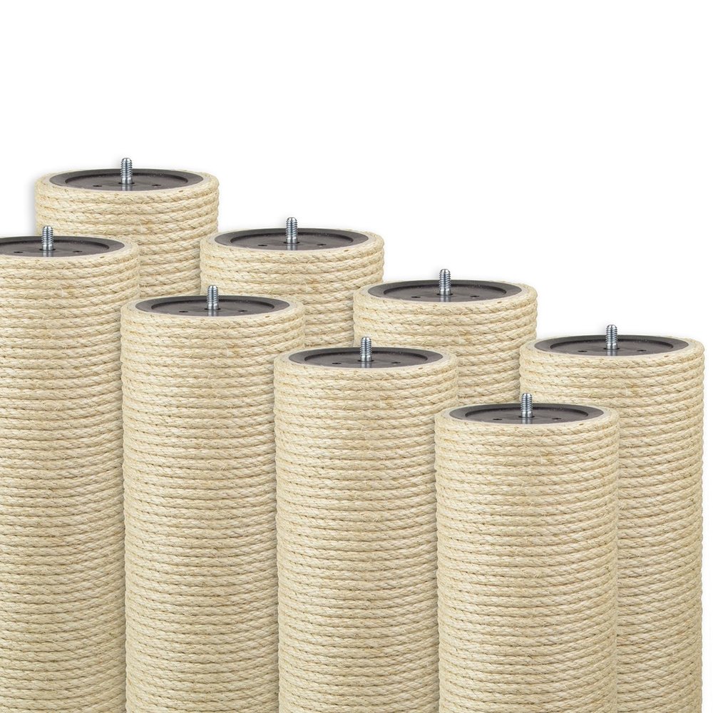 Kratzbaumland 15 cm Deluxe End Post with Mounting Stud, 8 mm Sisal Rope, 52 cm, M8
