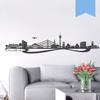 WANDKINGS Wall Decal – Düsseldorf Skyline – 220 x 51 cm – Light Blue – Choose from 6 Sizes & 35 Colors view 1