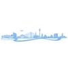 WANDKINGS Wall Decal – Düsseldorf Skyline – 220 x 51 cm – Light Blue – Choose from 6 Sizes & 35 Colors view 3