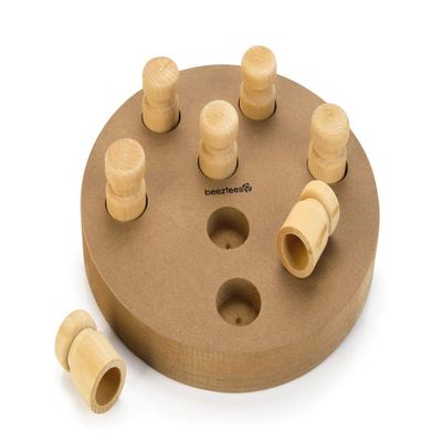 Beeztees Giono Wooden Training Game for Dogs, 25 cm, Brown, One Size