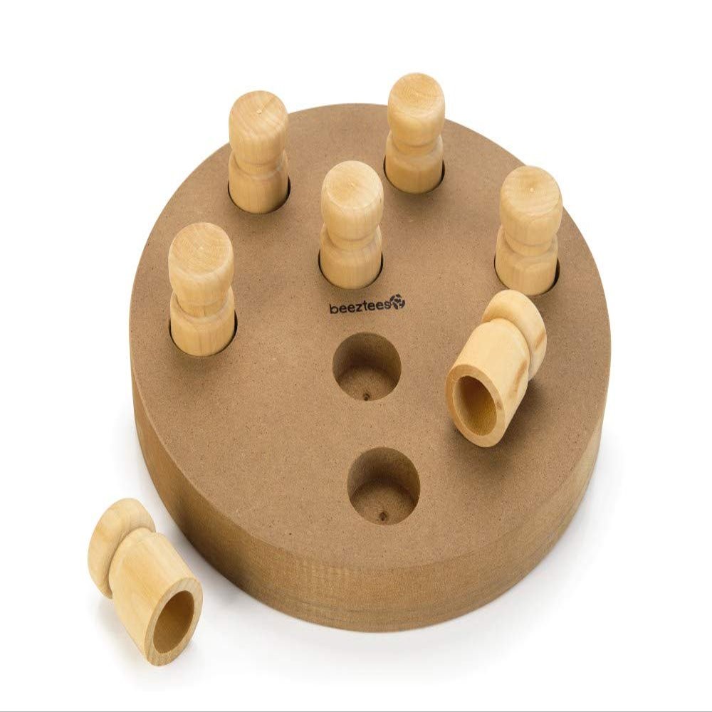 Beeztees Giono Wooden Training Game for Dogs, 25 cm, Brown, One Size