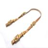 PS Pferdeartikel Baroque Kerru Bridoon Strap, Natural with Gold Hardware view 3