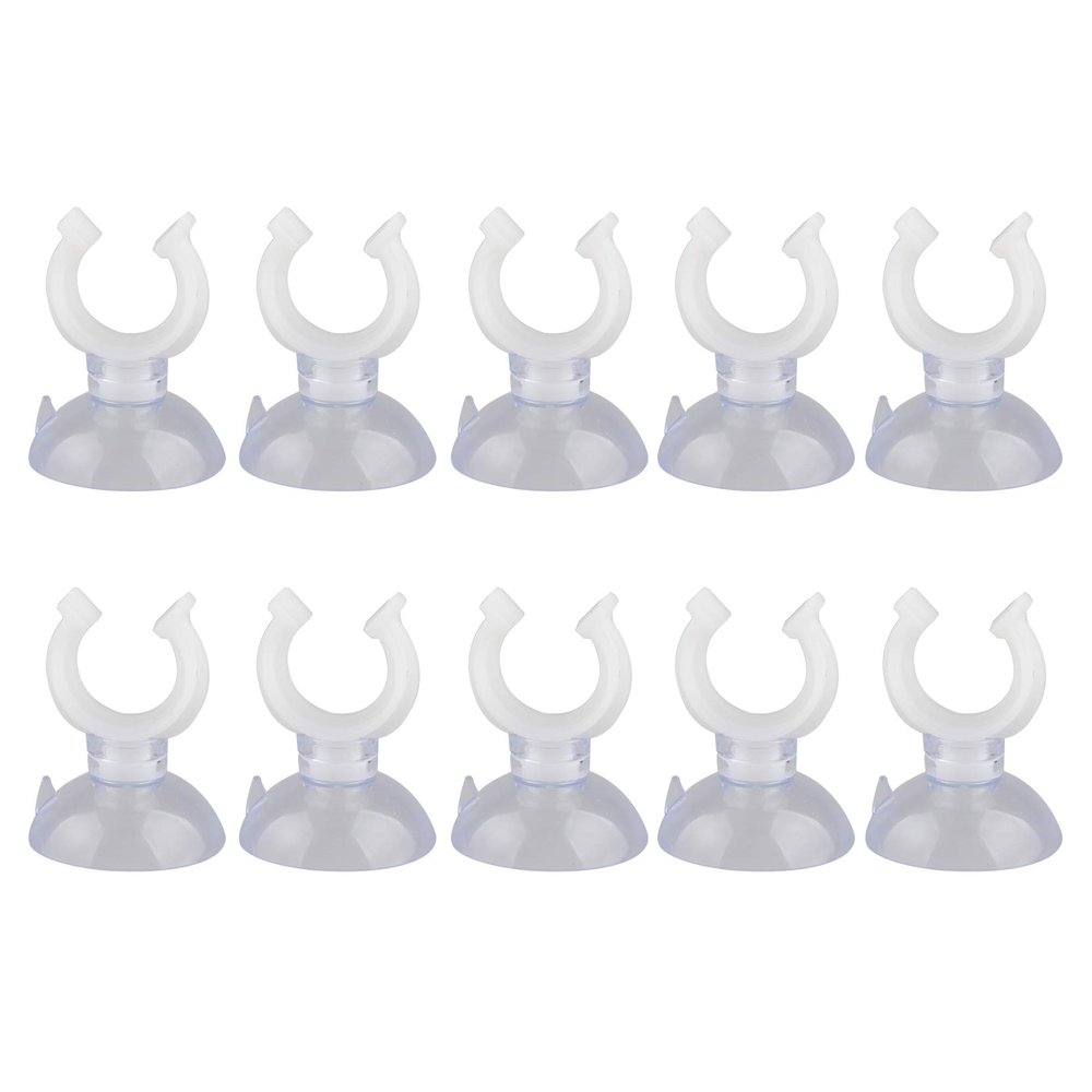 HALJIA Aquarium Suction Cups, 15 mm, for Air Hoses, White, 10 Pack