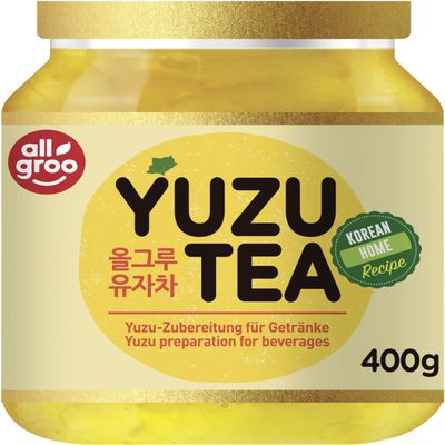 Allgroo Yuzu Tea Preparation for Tea or Spread, Vegan and Gluten-Free (1 x 400 g)