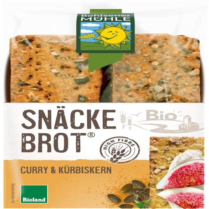 snäckebrot Curry & Pumpkin Seeds, 200 g