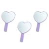 Lurrose Heart-Shaped Hand Mirrors, 3 Count, Single-Sided view 1