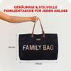 Childhome Family Bag Diaper Bag, Travel/Weekender Bag, Large Capacity, Removable Pouch, Black/Gold view 4