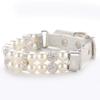 HUI JIN Adjustable Dog Collar with Rhinestones and Pearls, 33 x 1.5 cm view 3