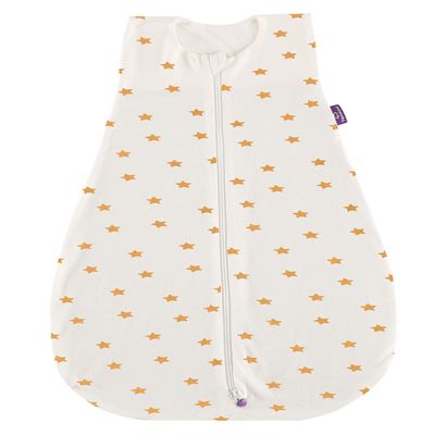 Träumeland S0300507 LIEBMICH Tencel Summer Sleep Sack, 110 cm, White with Yellow Stars