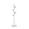 Vertical Metal Coat Rack with Mushroom Hooks and Stable Base, Single-Pole Hanger (White) view 1