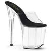 Pleaser FLAMINGO-801 Women's Black/Clear/Clear Platform Mule High Heels, EU 37 view 1