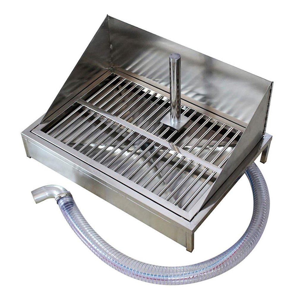 304 Stainless Steel Pet Toilet with Fence and Drain Connection