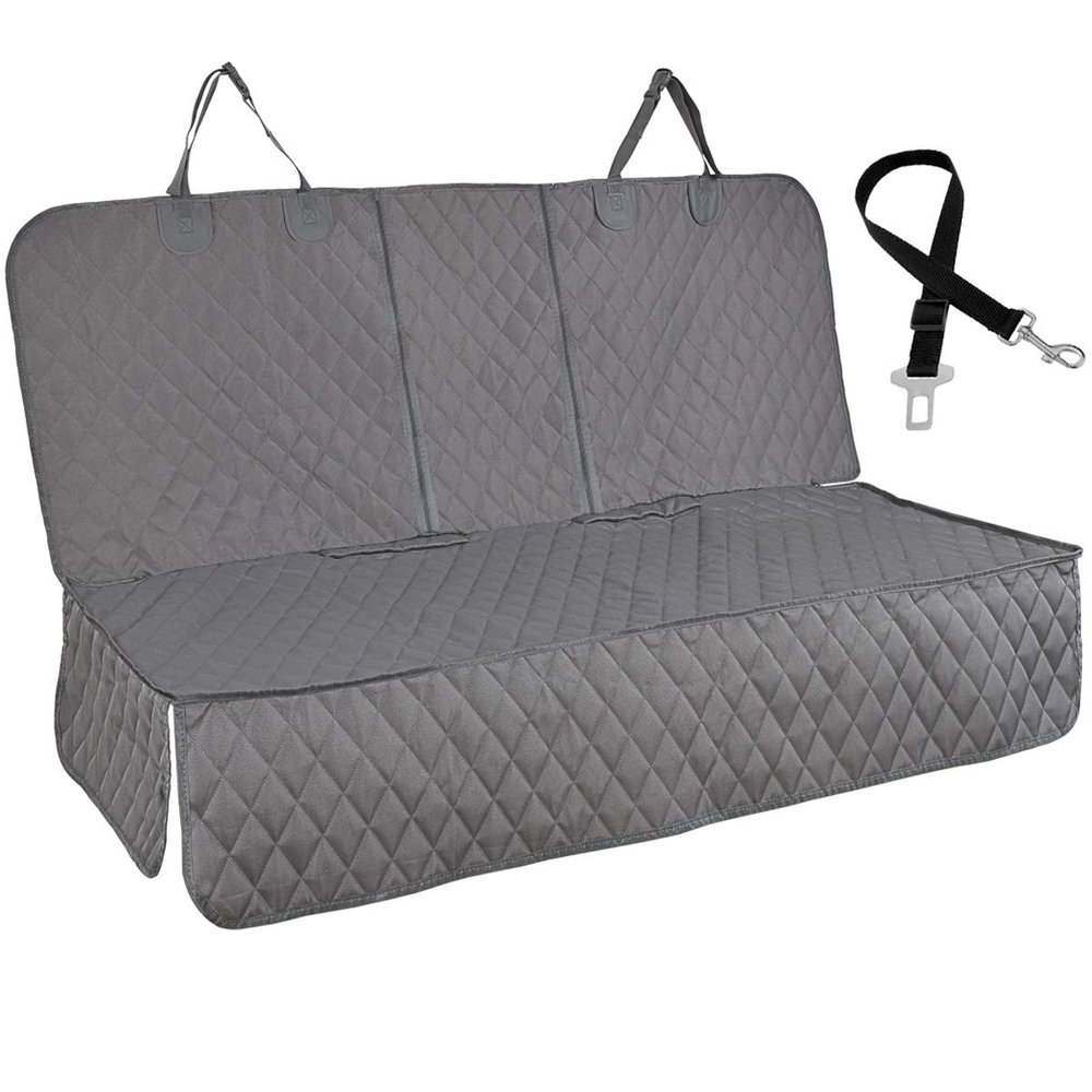 Honest Bench Seat Cover with Side Flaps for Dogs, Waterproof Non-Slip Car Seat Cover for Cars, Trucks and SUVs