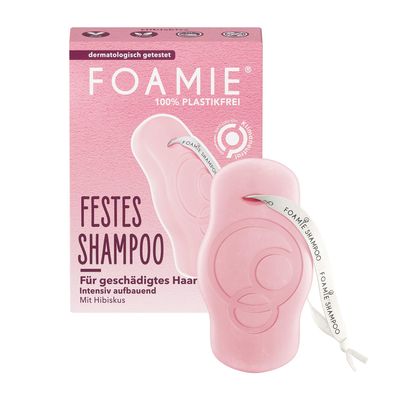 Foamie Hibiskiss Solid Shampoo for Damaged & Oily Hair, 80 g