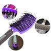 Aontean 1-Piece Wild Boar Bristle Hair Brush, Purple, for Thick, Curly & Wet Hair view 2