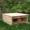 Handmade Flamed Rabbit House, 42 x 40 x 32 cm view 2