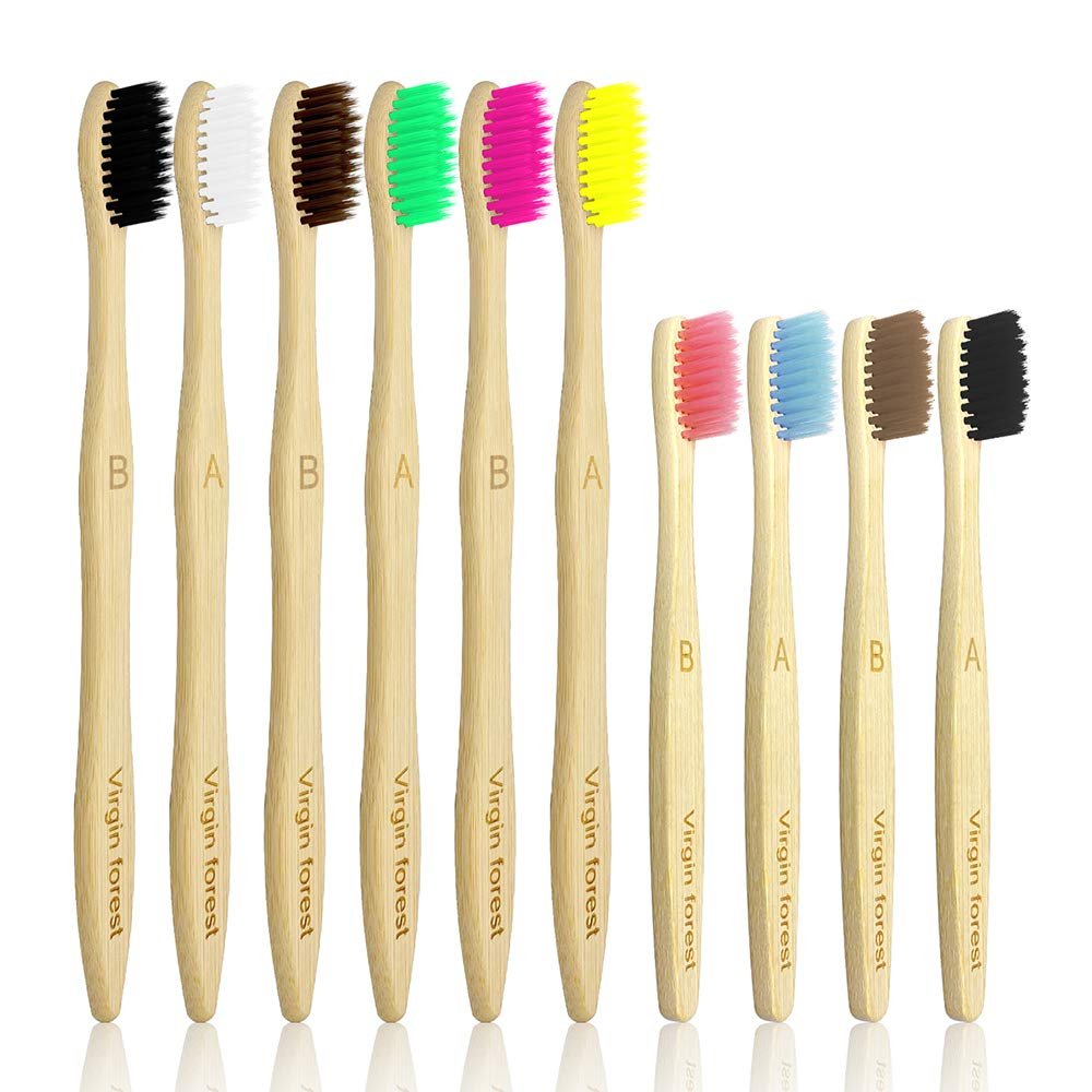 Virgin Forest Bamboo Toothbrushes for Kids and Adults
