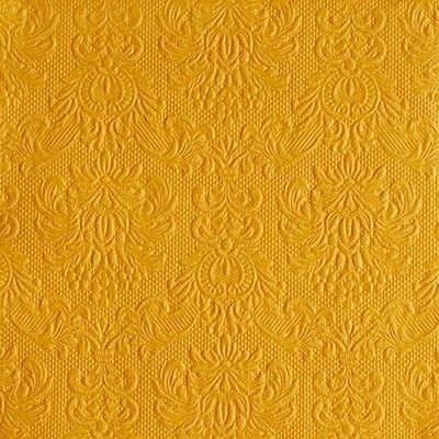 Ambiente Elegance Ochre Yellow Embossed Napkins, 33 x 33 cm, 15 Count