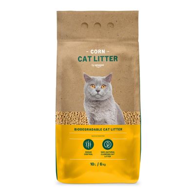 by Amazon Clumping Corn Cat Litter, 10 L (1-Pack) (Previously a Lifelong Brand, Same Product)