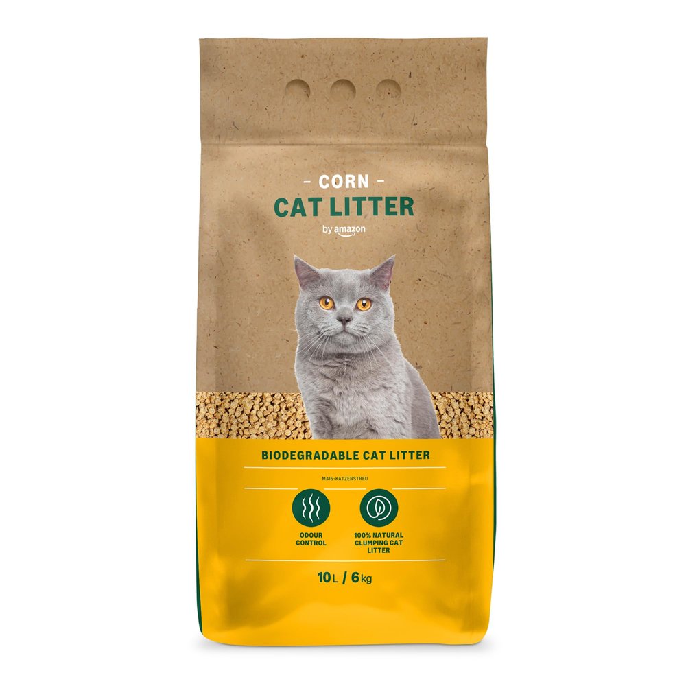 by Amazon Clumping Corn Cat Litter, 10 L (1-Pack) (Previously a Lifelong Brand, Same Product)