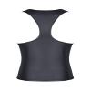 Men's Black Wet-Look Muscle Shirt with Mesh Panel view 3