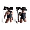 Men's Black Wet-Look Muscle Shirt with Mesh Panel view 4
