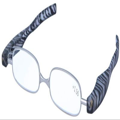 Folding Reading Glasses PODREADER FINE Zebra Print +2.50 D
