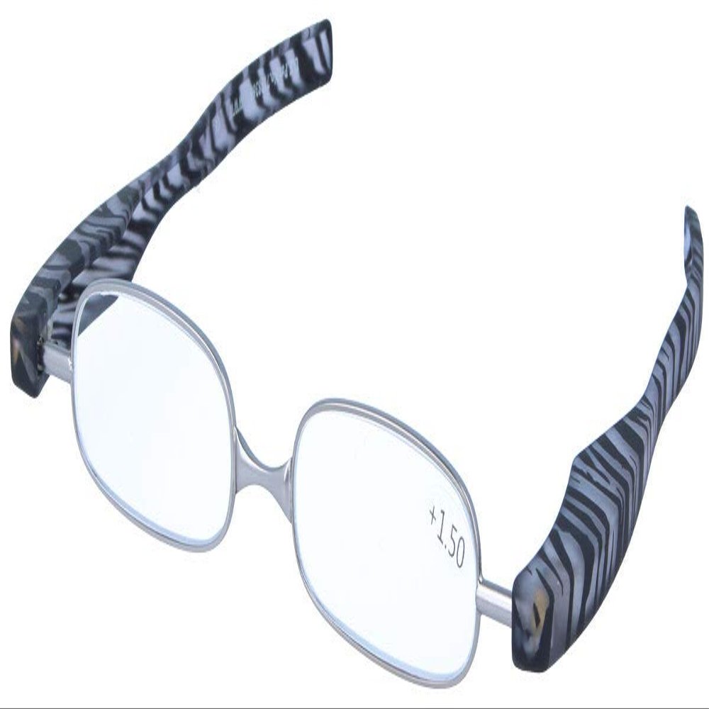 Folding Reading Glasses PODREADER FINE Zebra Print +2.50 D