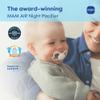MAM Air Night and Day Pacifiers (1 Night and 2 Day Pacifiers), MAM Sensitive Skin Pacifier 6+ Months, Best Pacifier for Breastfed Babies, Glow-in-the-Dark Pacifier, for Boys view 4