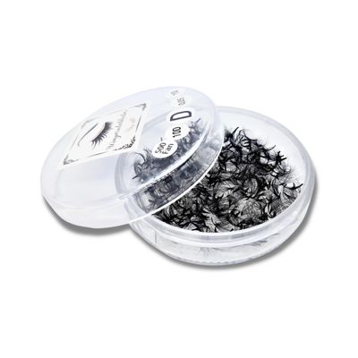 5D | 0.07 Handmade Lash Fans | 500 Ready-Made Fans or 2,500 Volume Lashes (D Curl, 12 mm)