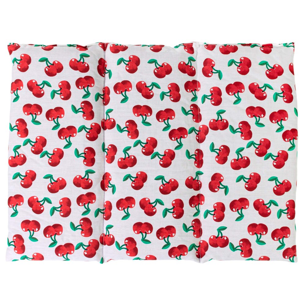 Rapeseed Heat Pad 40 x 30 cm, 3-Chamber, Cherry-White
