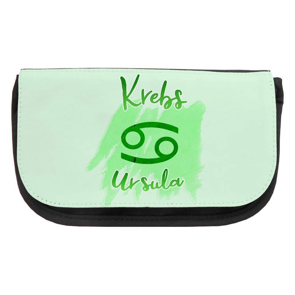 Cosmetic Bag with the Name Ursula and Cancer Zodiac Motif | Makeup Bag | Many First Names Available