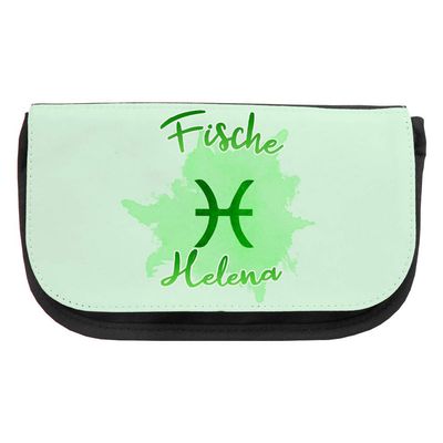 Helena Makeup Bag with Pisces Zodiac Motif | Many Names Available