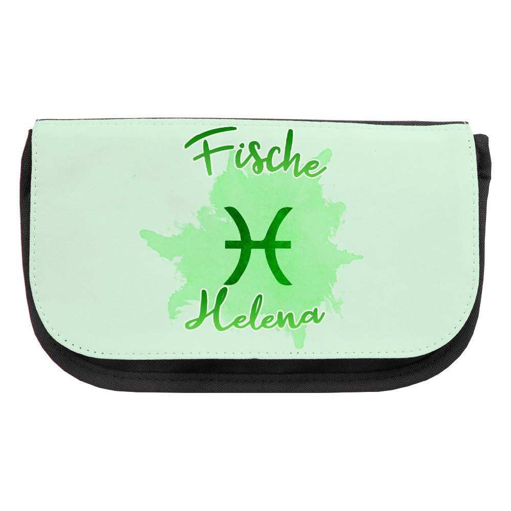 Helena Makeup Bag with Pisces Zodiac Motif | Many Names Available