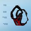 Best Pet Supplies Voyager Step-In Lock Pet Harness - All-Weather Mesh, Adjustable for Cats and Dogs - Red/Black Trim, L view 4