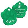 ENGRAVO Dog Tag with Engraving in Green 33mm view 1
