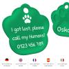 ENGRAVO Dog Tag with Engraving in Green 33mm view 2
