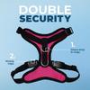 Best Pet Supplies Voyager Step-In Lock Pet Harness - All-Weather Mesh, Adjustable for Cats and Dogs - Fuchsia/Black Trim, L view 2