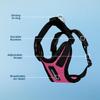 Best Pet Supplies Voyager Step-In Lock Pet Harness - All-Weather Mesh, Adjustable for Cats and Dogs - Fuchsia/Black Trim, L view 4
