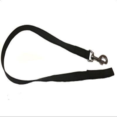 Angel for Pets MJH Training Leash 20mm Wide, 2m Long Black Rubberized