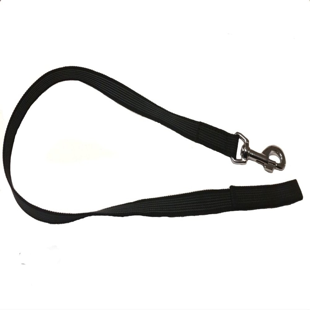 Angel for Pets MJH Training Leash 20mm Wide, 2m Long Black Rubberized
