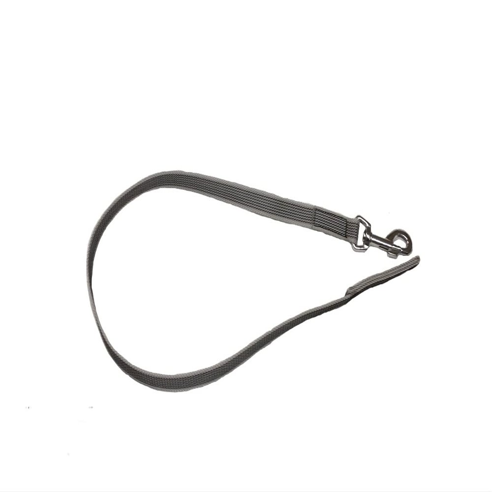Angel for Pets MJH Training Leash 15mm Wide, 1m Long Gray Rubberized