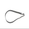 Angel for Pets MJH Training Leash 15mm Wide, 1m Long Gray Rubberized view 1