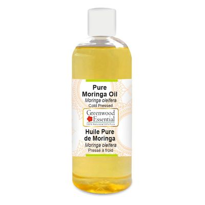 Greenwood Essential Pure Cold-Pressed Moringa Oil (Moringa oleifera), 200 ml (6.76 oz)