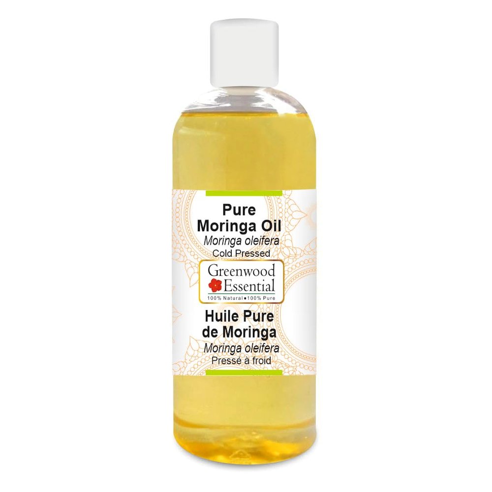 Greenwood Essential Pure Cold-Pressed Moringa Oil (Moringa oleifera), 200 ml (6.76 oz)