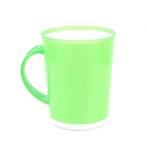 N/A Family Plastic Toothbrush Cup for Bathroom, Cylindrical Shape, Green
