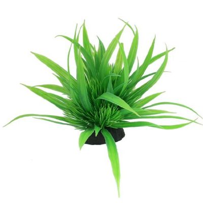 Ceramic Base Aquarium Plant Decoration, 4.7 Inch, Green
