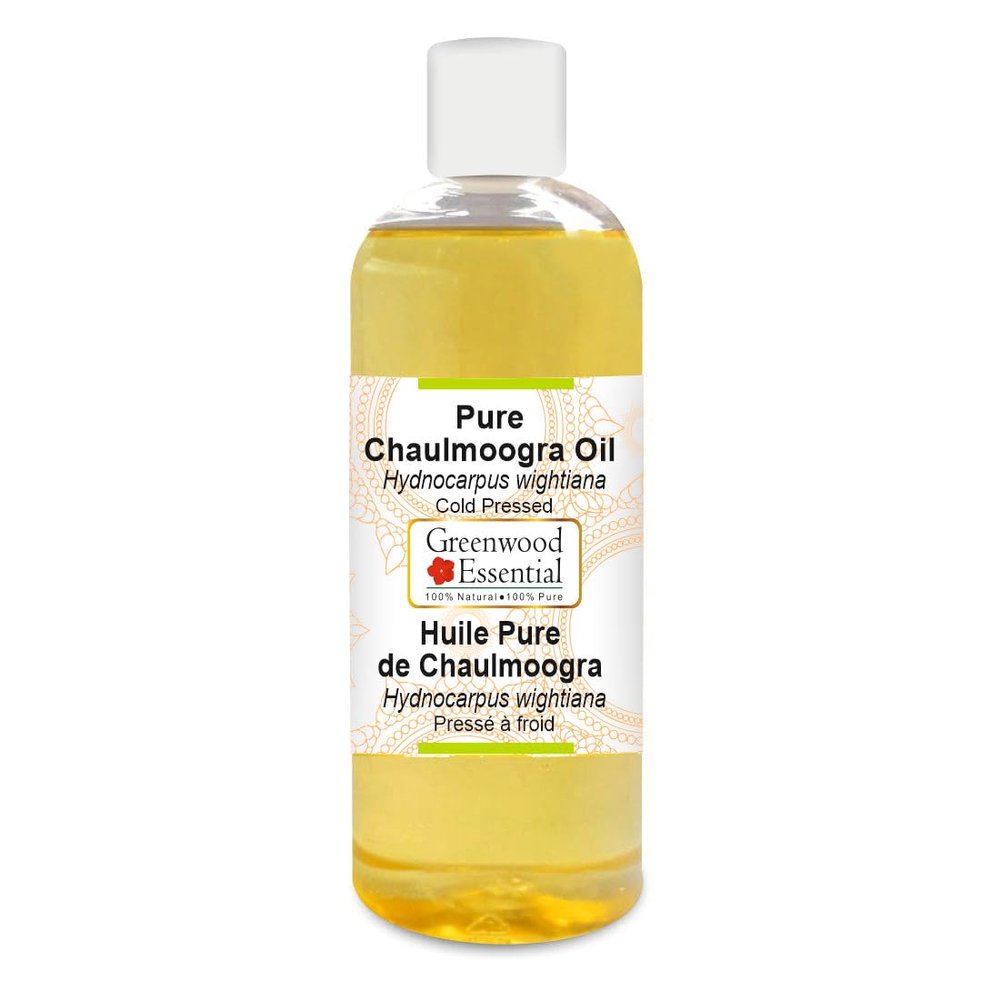Greenwood Essential Pure Natural Chaulmoogra Oil (Hydnocarpus wightiana), Cold-Pressed, 200 ml (6.76 oz)