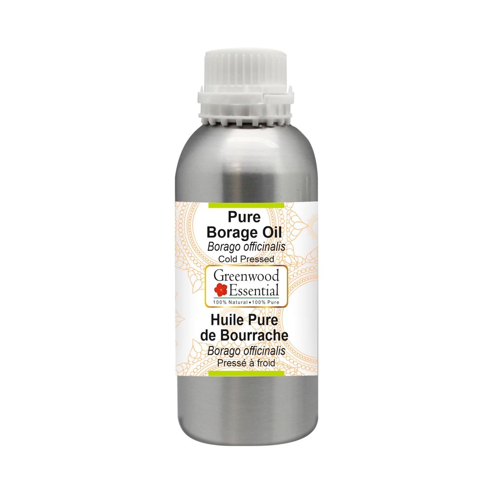 Greenwood Essential Pure Natural Borage Oil (Borago officinalis), Cold-Pressed, 630 ml (21 oz)